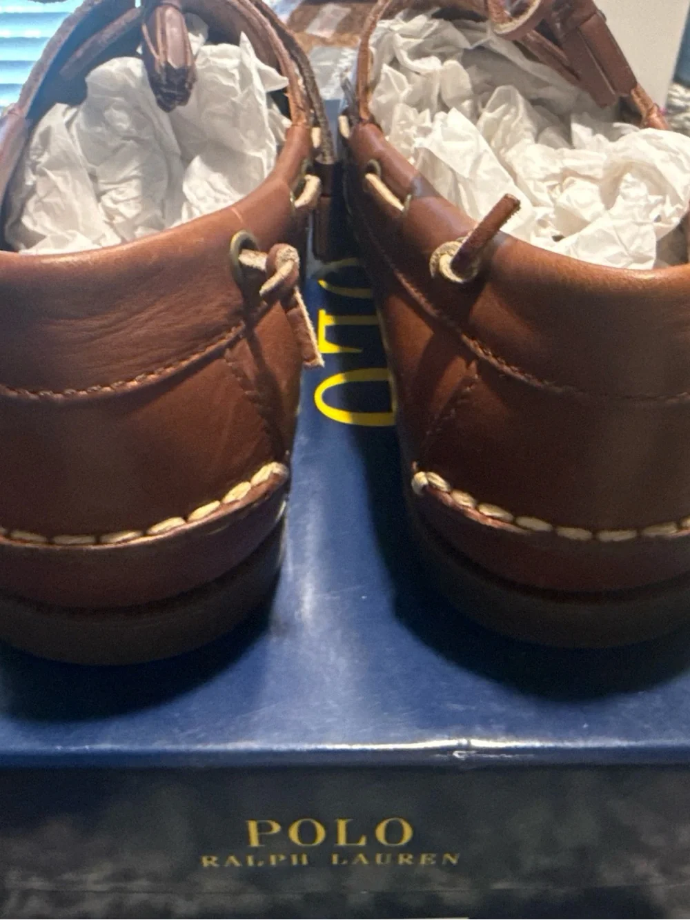 Ralph Lauren Men's Brown Leather Boat Shoes - Classic Tassel Deck Loafers